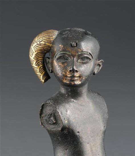 Bronze Gilded Statuette Of Seated Heru Pa Khart Harpocrates Boy