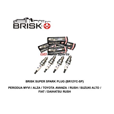 BRISK SUPER SPARK PLUG {BR12YC-AL} - PERODUA MYVI / ALZA / TOYOTA ...