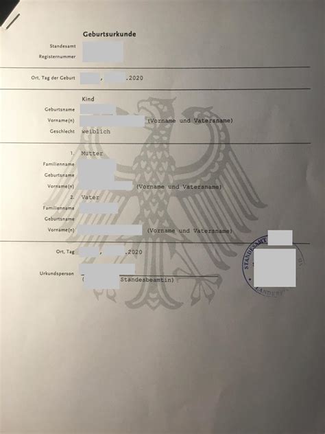 Geburtsurkunde Muster Bersetzungen Von Urkunden