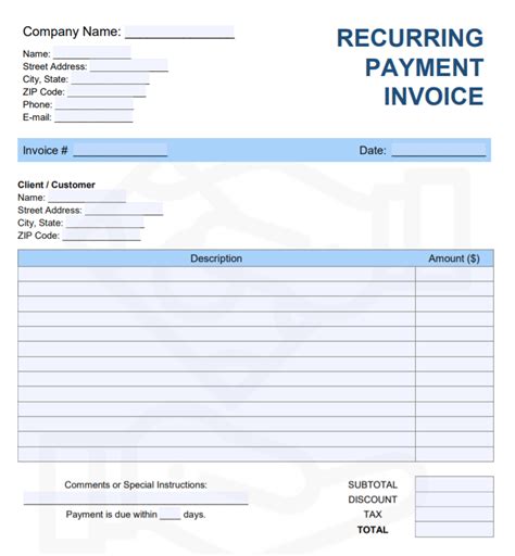 Recurring Invoices Meaning Uses How It Works Ideal Process Format