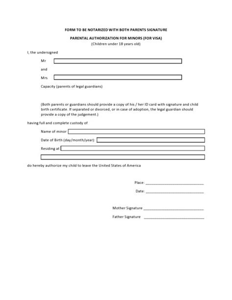 40 Best Passport Parent Consent Forms Ds 3053