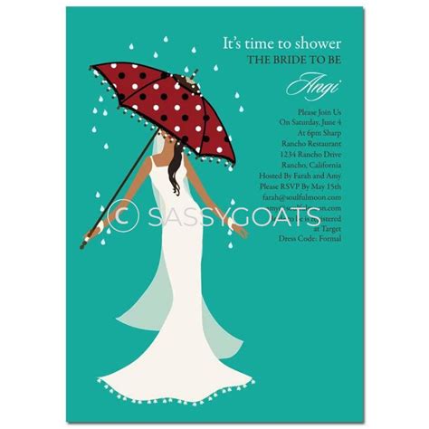 Bridal Shower Umbrella Invitations