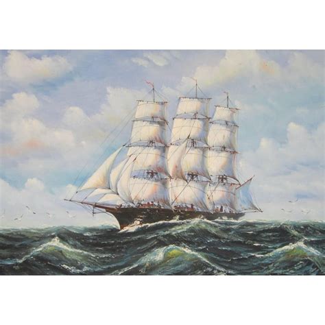 Clipper Ship Painting For Sale at 1stdibs