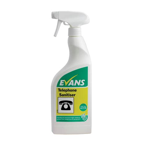 Evans Vanodine Telephone Sanitiser Rtu 750ml