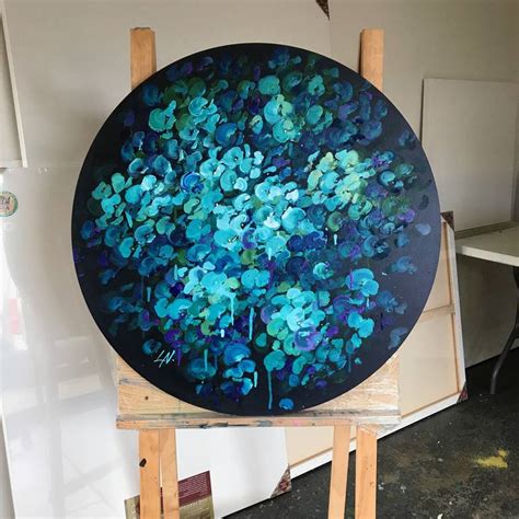 Aquamarine Absorption Painting By Lily Nova Saatchi Art