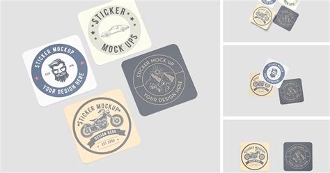 Sticker Mockup, Product Mockups ft. sticker & paper - Envato Elements