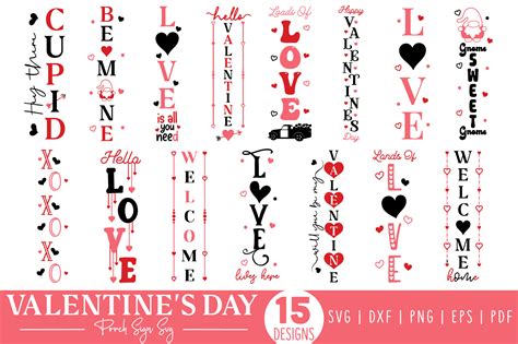 Valentines Day Porch Sign SVG Bundle Graphic By CraftlabSVG Creative