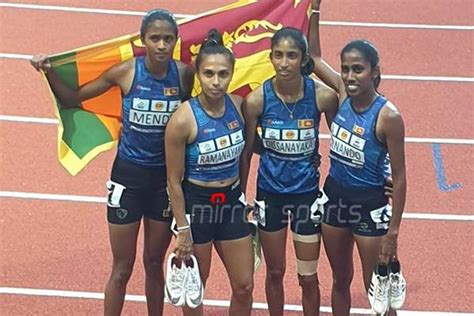 Sri Lanka Wins Silver In 4x400m Women’s Relay Breaking News Daily Mirror