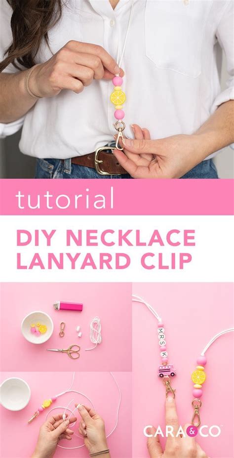 Diy Tutorial Necklace Lanyard Clip In 2024 Lanyard Crafts Diy