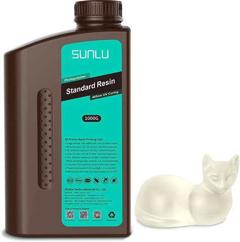 SUNLU Resina para impresora 3D de 1 kg resina estándar de curado con