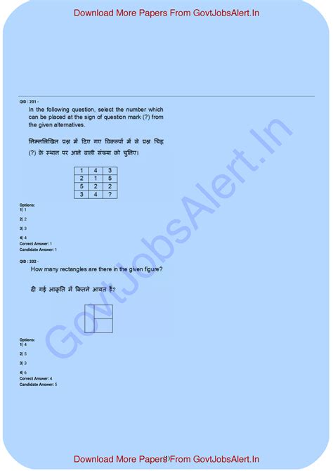 Ssc Mts Previous Year Question Paper Qid 201 Options 1 1 2 2 3 3 4 4 Correct