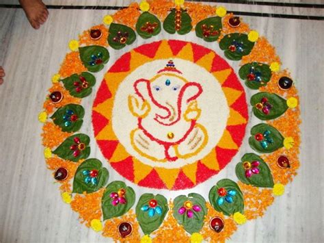 44 Ganesh Rangoli Designs And Ideas That You Should Try This Diwali Life N Lesson