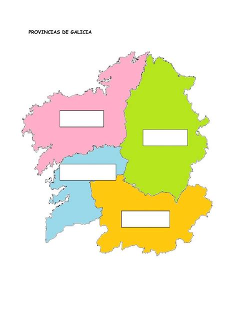 Ejercicio De Mapa De Las Provincias De Galicia Actividades De