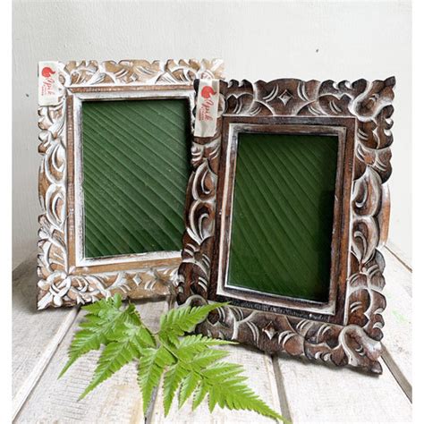 Jual Picture Frame Pigura Bingkai Foto Kayu Rustic Balinese Natural