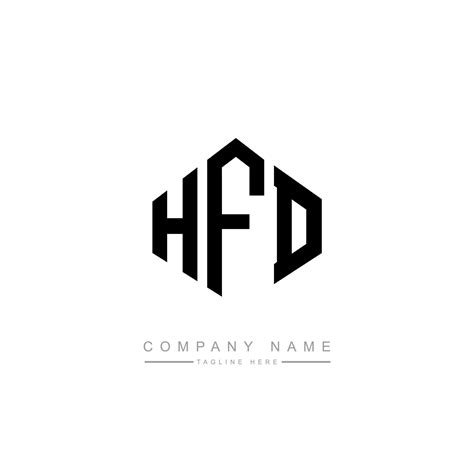 hfd letter logo design  polygon shape hfd polygon  cube shape