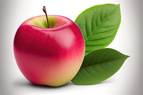 Premium Ai Image Solitary Apples With A Clipping Path Two Complete