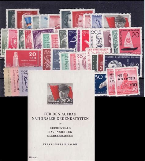 Philaseum Briefmarken DDR Jahrgang 1956 Postfrisch Komplett