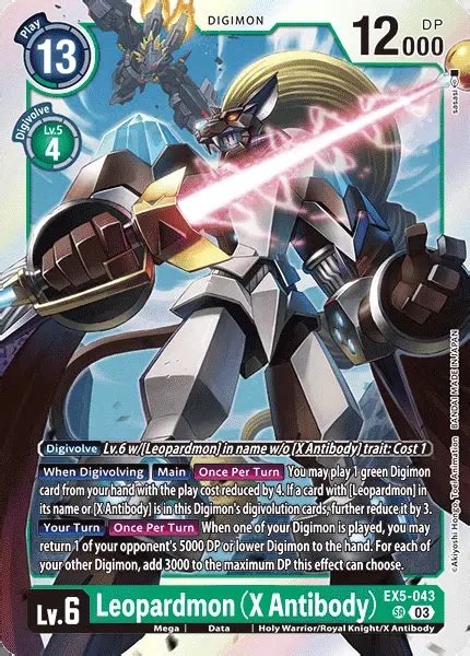 Digimon Tcg Basics Deck List Ex5 Leopardmon Deva