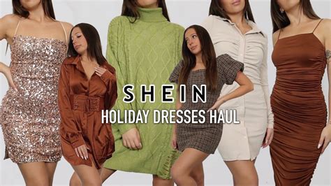 Shein Holiday Dresses 2021 Shein Dresses Try On Haul Holiday