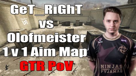 NiP GeT RiGhT Vs Fnatic Olofmeister 1v1 Aim Map CS GO GeT RiGhT S PoV