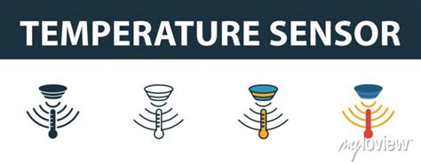 Temperature Sensor Icon Set Premium Symbol In Different Styles