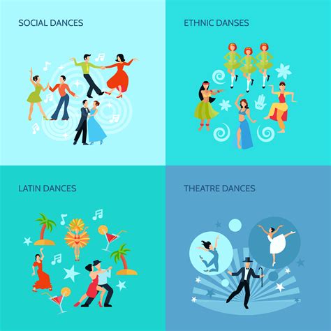 Dance styles Flat Concept 465728 Vector Art at Vecteezy