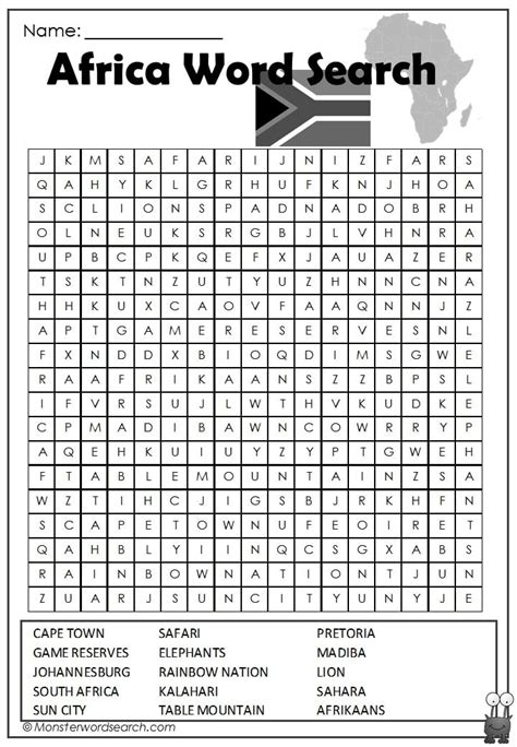 Africa Word Search