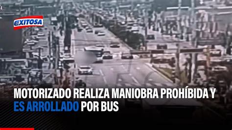 Motorizado Realiza Maniobra P Blica En V A Y Es Arrollado Por Bus De