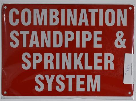 Combination Automatic Sprinkler And Standpipe System Sign