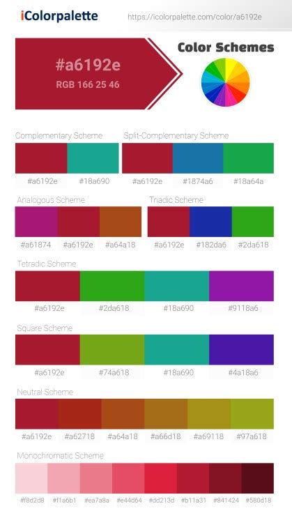 Pantone 187 C Color Hex Color Code A6192e Information Hsl Rgb Pantone