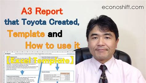 Toyotas Invention A3 Report Template And How To Use It【excel Template