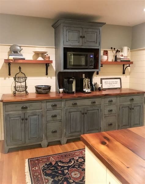 Custom Kitchen Hutch And Coffee Station Home Decor Kitchen Kitchen