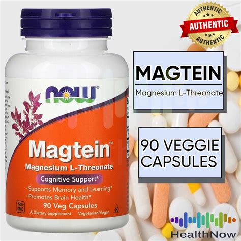 Now Foods Magtein Magnesium L Threonate 90 Veg Capsules Shopee