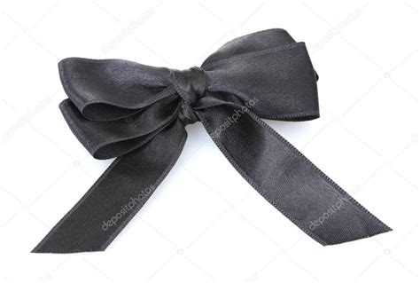 Black ribbon bow isolated on white — Stock Photo © belchonock #11845441