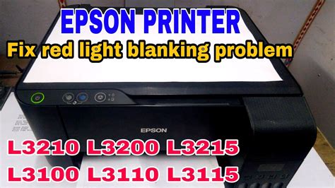 How To Fix Red Light Error Problem Epson L3210 L3250 Ii Epson Printer Problem Solution Youtube