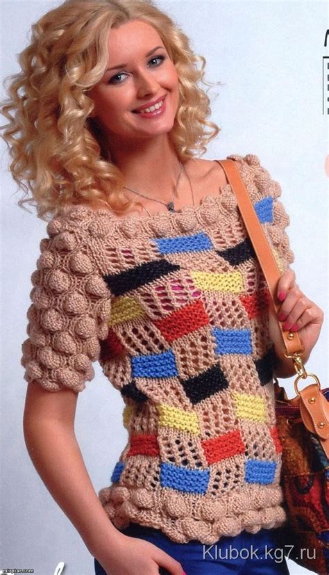 Свитера | Клубок | Вязаное кружево, Вязаная крючком блузка, Узоры ...