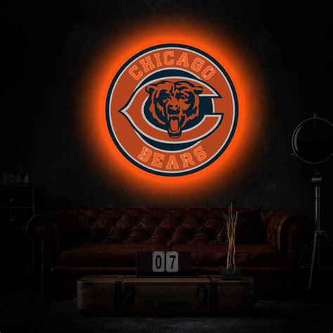 Chicago Bears Neon Sign, Chicago Bears Sign, Chicago Bears Led ...