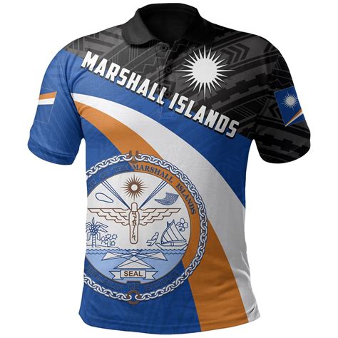 AIO Pride Marshall Islands Polo Shirt Flag Coat Of Arms AIO Pride