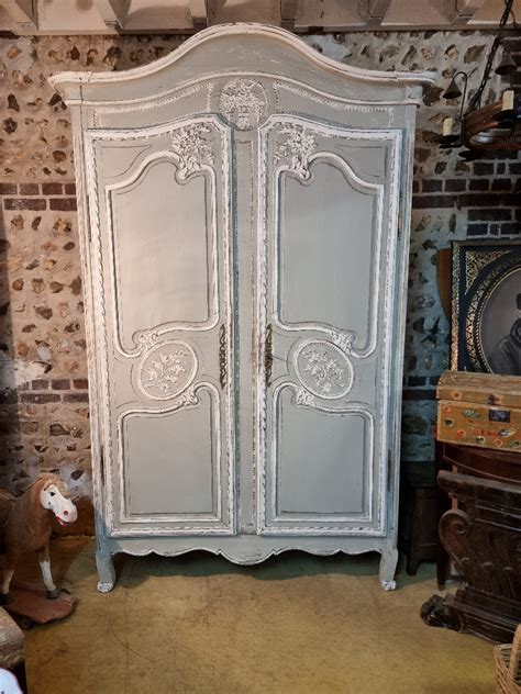 Ancienne Armoire Normande De Mariage Peinte French Antiques Fr