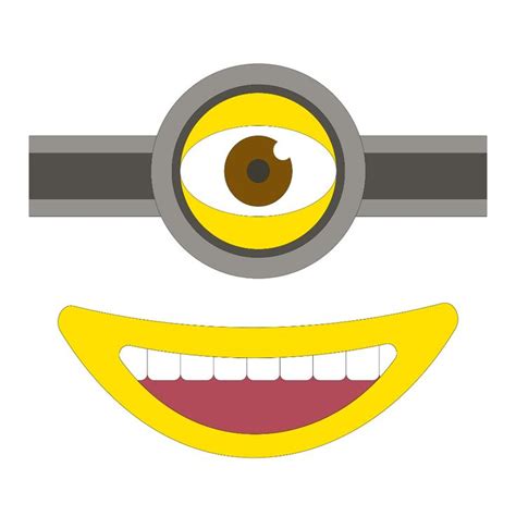 a yellow and gray mask with an evil smile on it's face