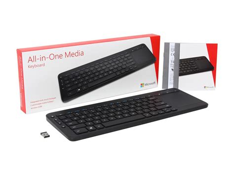 Microsoft N Z Black Rf Wireless All In One Media Keyboard Newegg Ca