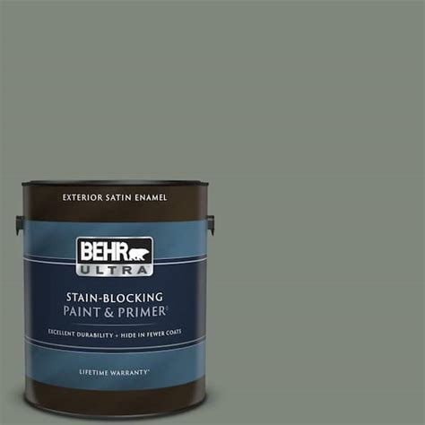 BEHR ULTRA 1 Gal N410 5 Village Green Satin Enamel Exterior Paint