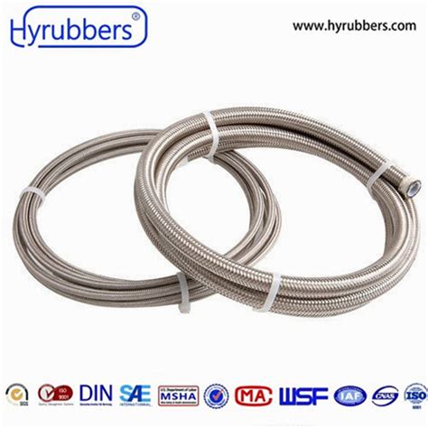 SAE 100 R14 Stainless Steel Wire Braid High Temperature Resistant PTFE