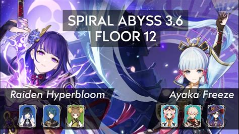 Genshin Impact Spiral Abyss Double Hydro Raiden Hyperbloom