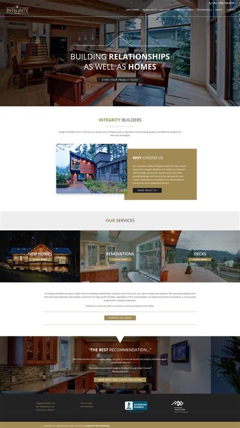 Integrity Builders Website Stepforth Web Marketing Inc