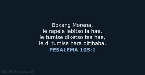 Pesalema Temana Ya Bibele Dailyverses Net