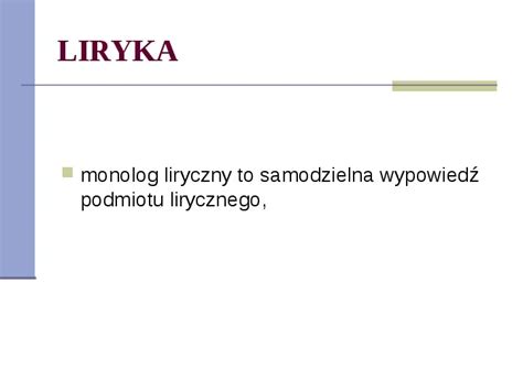 Prezentacja rodzaje i gatunki literackie Świat prezentacji