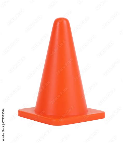 Traffic cone orange pylon isolated on white background Stock Photo | Adobe Stock