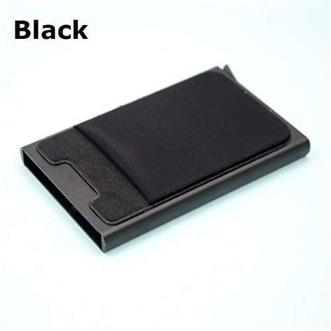 Slim Aluminum Wallet With Elasticity Back Pouch Id Credit Card Holder