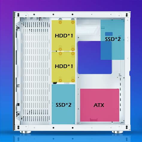 Buy GIM ATX Mid Tower PC Case White 10 Pre Installed 120mm RGB Fans